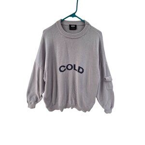 Cold Culture Men's Sweater Crewneck Long Sleeve Pullover Sweater Gray Size S